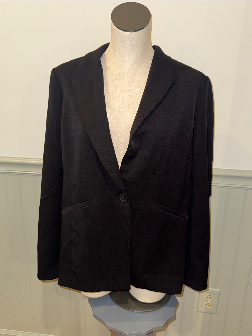 SG TAILORED by‎ Susan Graver Black Single-Button Blazer Jacket size M. NWT